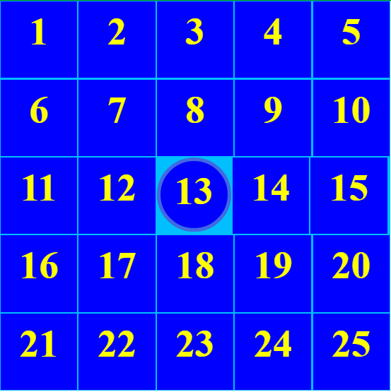 game bingo table